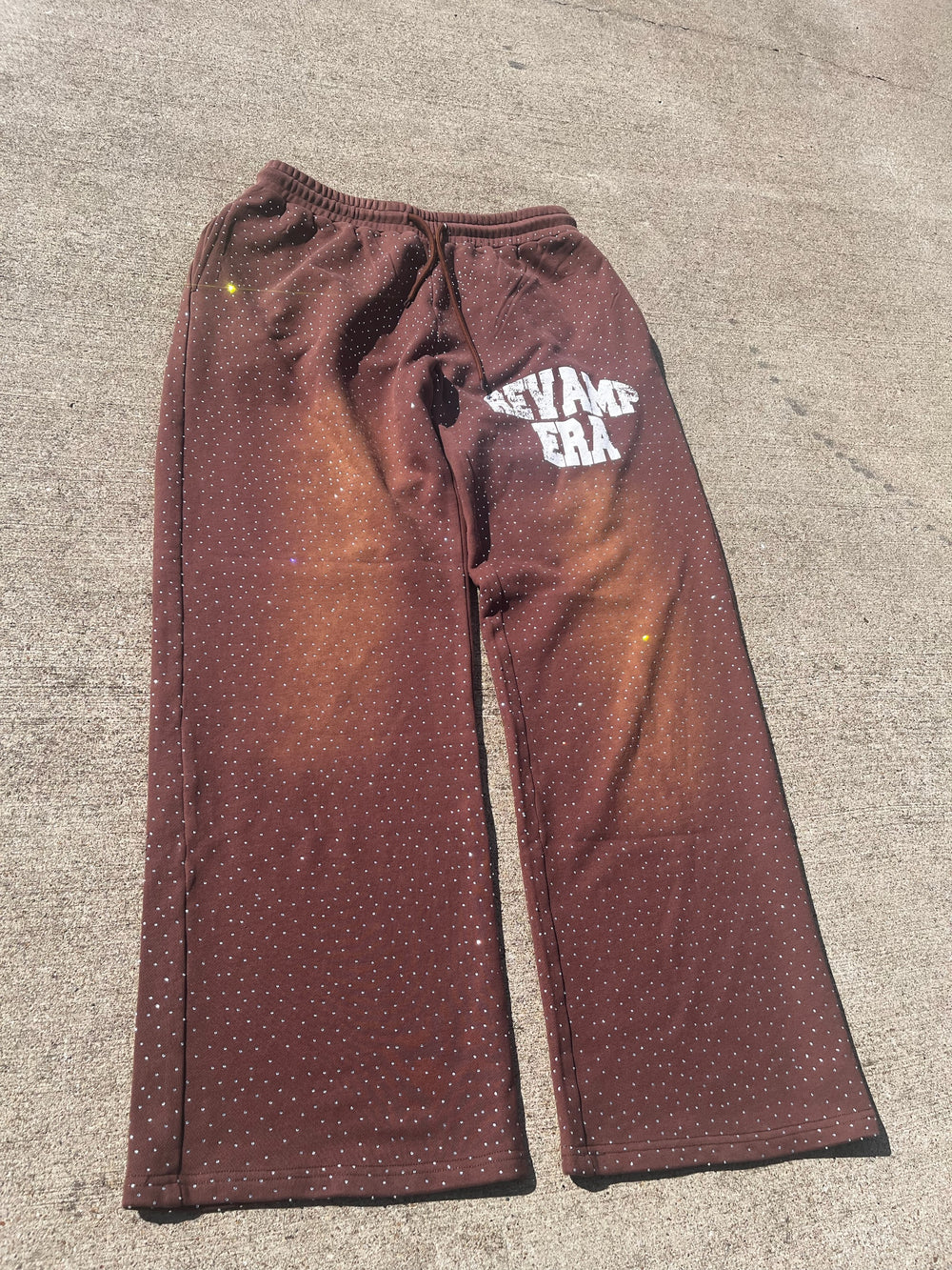 “MOCHA” RHINESTONE SWEATS