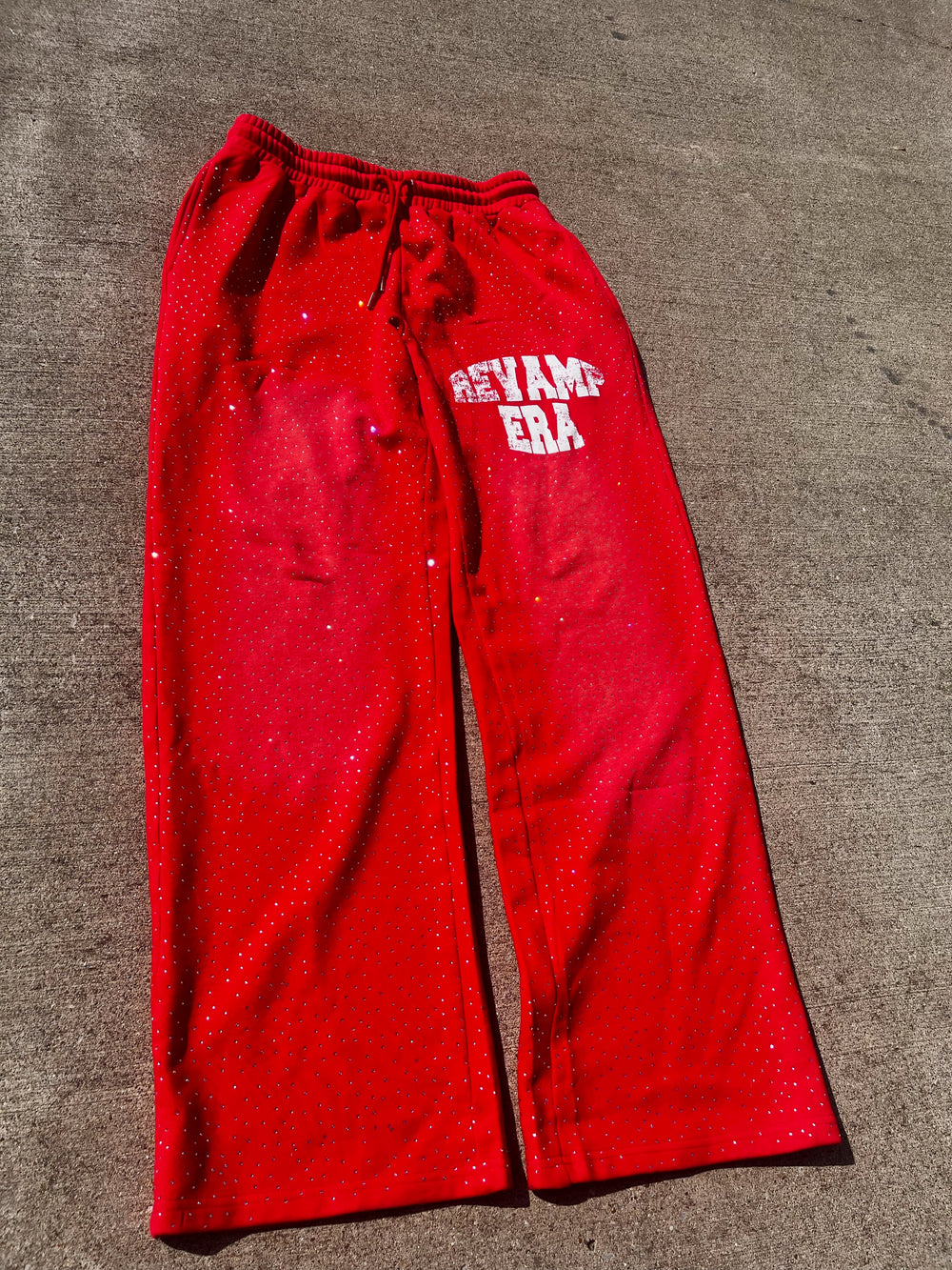 “RED” RHINESTONE SWEATS